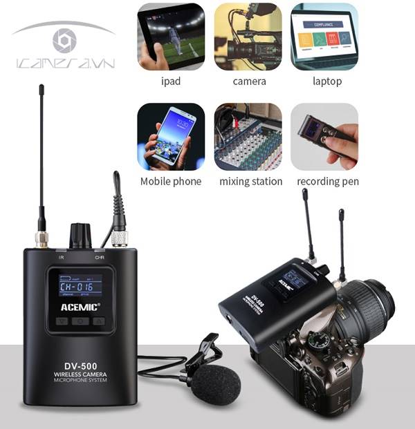 Mic thu âm không dây ACEMIC - DV-500 Dual