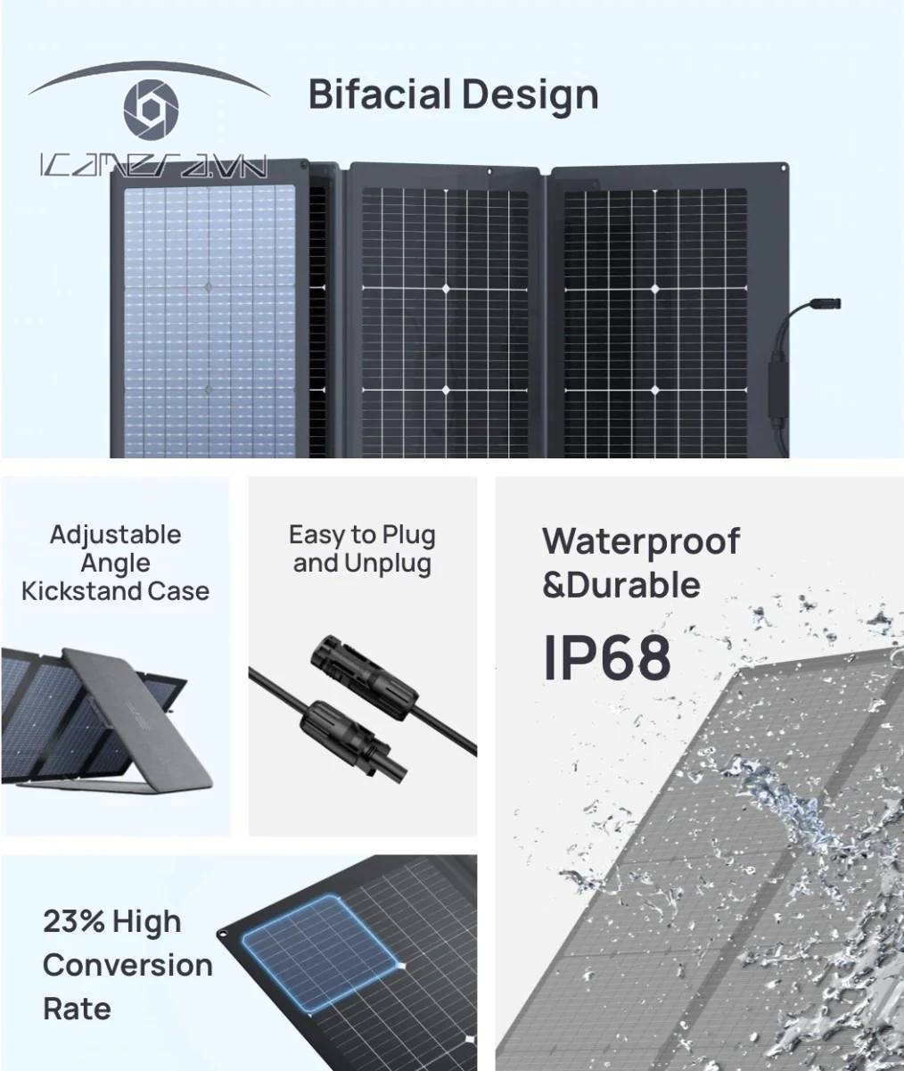 Tấm pin năng lượng mặt trời gập gọn EcoFlow 220W Solar Panel