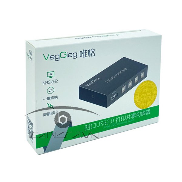 Bộ Chia Máy In 1 ra 4 Cho Máy Tính Dùng Chung VEGGIEG V-F402