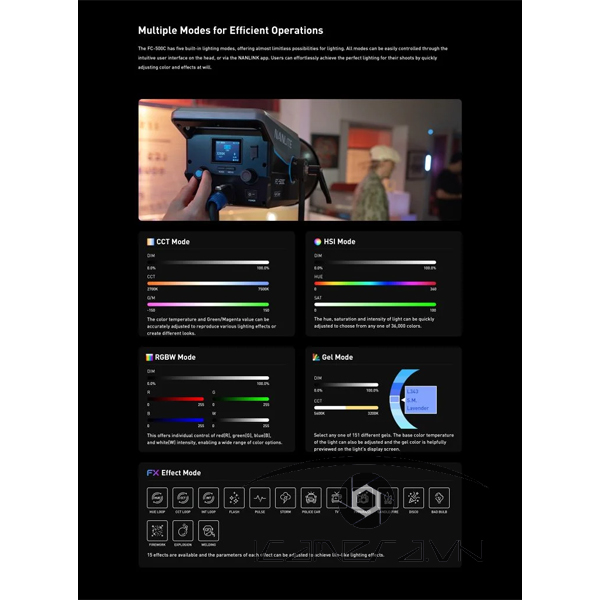 Nanlite FC-500C RGBW Color LED Spotlight