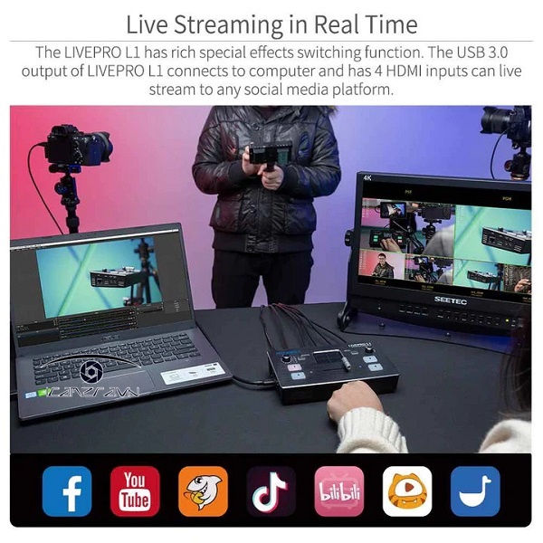 Bàn Trộn Livestream Trực Tiếp FeelWorld LIVEPRO L1