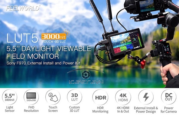 Màn hình Liliput cảm ứng 3D LUT T5 5" Touch on-camera HDMI