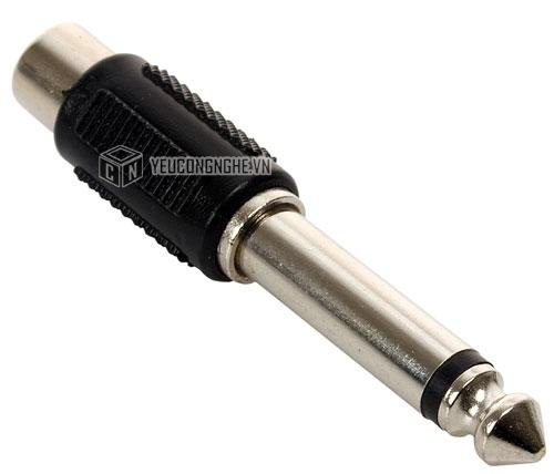 Jack chuyển từ RCA ra 6.35 mm Audio Stereo Converter Adapter RCA-6.3