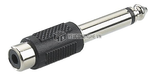 Jack chuyển từ RCA ra 6.35 mm Audio Stereo Converter Adapter RCA-6.3