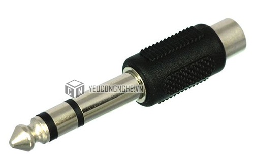 Jack chuyển từ RCA ra 6.35 mm Audio Stereo Converter Adapter RCA-6.3