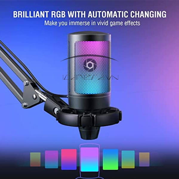 Fifine A6T có hiệu ứng đèn RGB - Micro AMPLIGAME USB