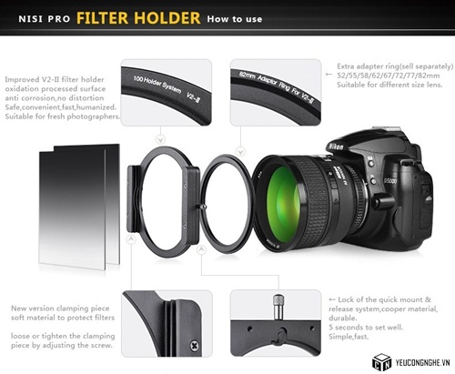 Thiết bị hỗ trợ lắp filter 100mm System filter holder NiSi V2-II