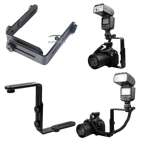 Cặp gá kẹp chữ L giữ máy ảnh và đèn flash phục vụ quay chụp chuyên nghiệp