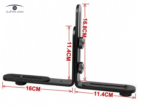 Cặp gá kẹp chữ L giữ máy ảnh và đèn flash phục vụ quay chụp chuyên nghiệp