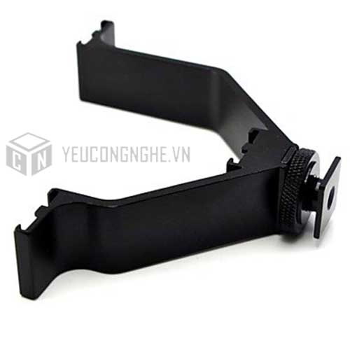 Gá chữ V lắp đèn flash, mic cho máy ảnh cỡ nhỡ triple shoe V-bracket 12.5cm Easy Hood