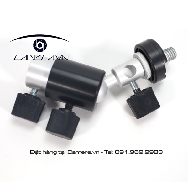 Gá đèn có bi có khe cắm dù male 1/4 và male 3/8