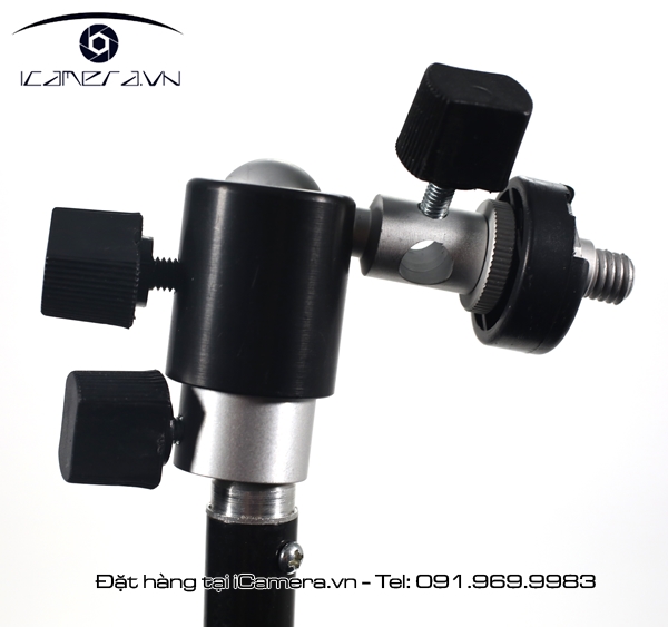 Gá đèn có khe cắm dù có bi female 1/4 và female 3/8