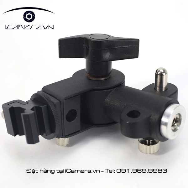 Gá đèn có khe cắm dù, gật gù female 1/4 và female 3/8