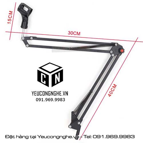 Giá đỡ micro kẹp bàn, chân mic phòng thu âm chuyên nghiệp NB-35