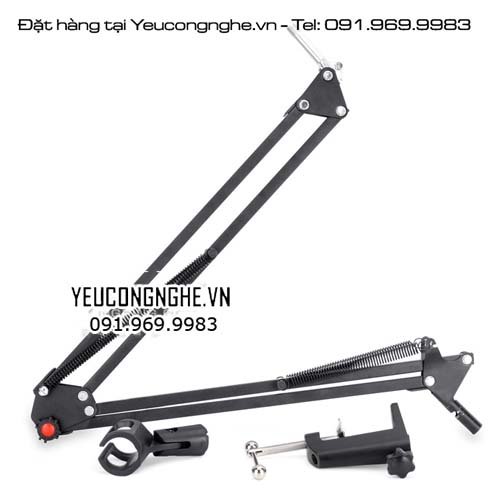 Giá đỡ micro kẹp bàn, chân mic phòng thu âm chuyên nghiệp NB-35