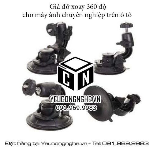 Giá đỡ máy ảnh chuyên nghiệp hút chân không lên bề mặt kính ô tô