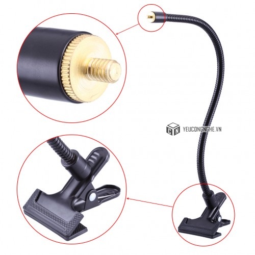 Giá đỡ dạng kẹp đầu vít 1/4 inch uốn dẻo linh hoạt 50cm