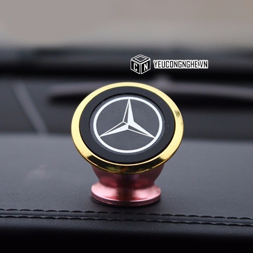 Giá đỡ điện thoại hút nam châm logo dạng bi tròn xoay 360 độ trên ô tô