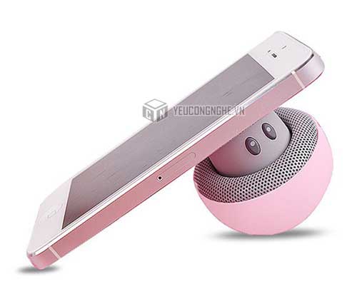 Giá đỡ điện thoại trên bàn hình nấm kèm loa bluetooth Sucking disc bracket mini speaker SB-01
