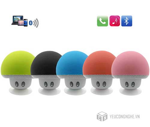 Giá đỡ điện thoại trên bàn hình nấm kèm loa bluetooth Sucking disc bracket mini speaker SB-01