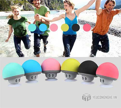 Giá đỡ điện thoại trên bàn hình nấm kèm loa bluetooth Sucking disc bracket mini speaker SB-01