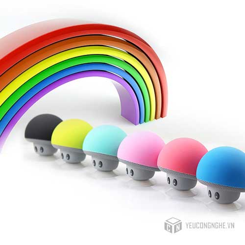 Giá đỡ điện thoại trên bàn hình nấm kèm loa bluetooth Sucking disc bracket mini speaker SB-01