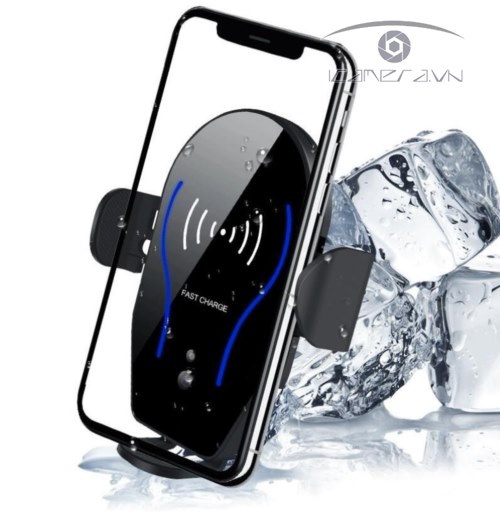 Sạc điện thoại không dây tự kẹp dùng trên trên xe hơi, ô tô X8 tặng kèm giá đỡ