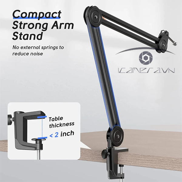 Fifine BM63 Boom Arm Stand 15,5'', Tải trọng lên đến 2kg