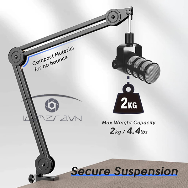 Fifine BM63 Boom Arm Stand 15,5'', Tải trọng lên đến 2kg