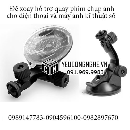 Đế xoay hỗ trợ quay phim chụp ảnh cho điện thoại và máy kỹ thuật số