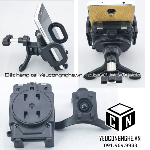 Giá đỡ điện thoại trên điều hòa ô tô điều chỉnh cho nhiều smartphone