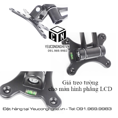 Giá treo tivi LCD gắn tường góc xoay cho màn hình 14" đến 26"