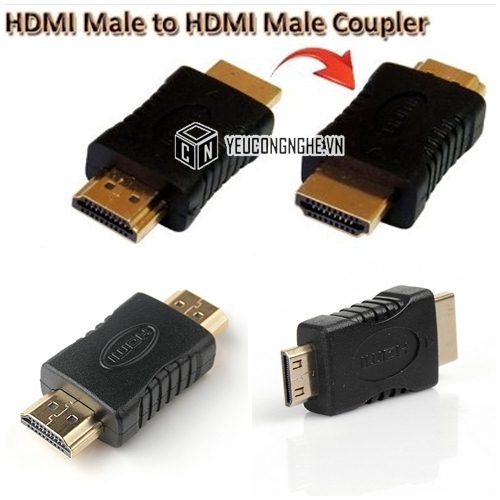 Giắc chuyển đổi HDMI male to male adapter tín hiệu hình ảnh âm thanh