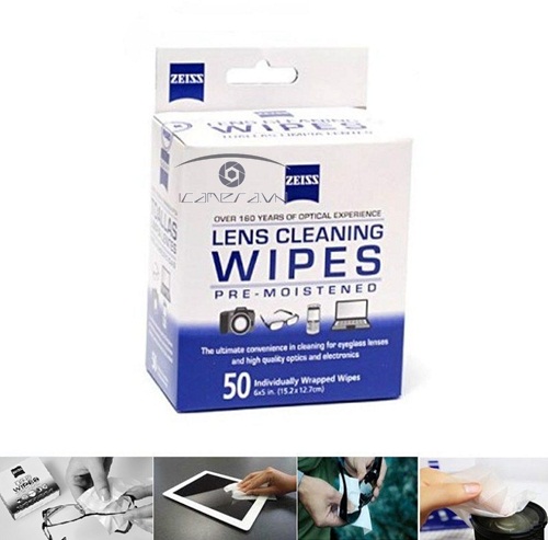 Giấy lau ống kính máy ảnh vệ sinh siêu mịn Lens Wipes Zeiss giá rẻ