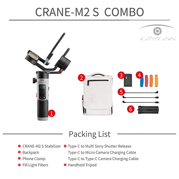 Gimbal cho máy ảnh Zhiyun Crane M2 S