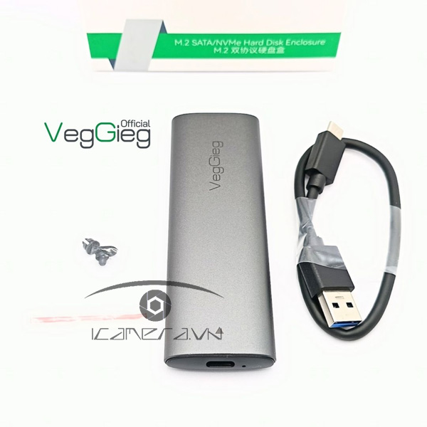 Box ổ cứng USB 3.1 M2 10Gbps hỗ trợ UASP - V-GM03