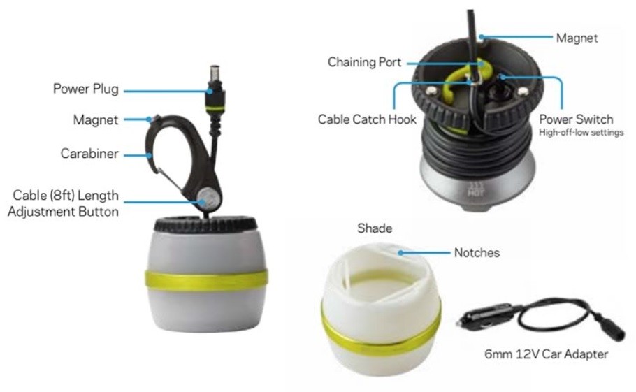 Đèn LED đa năng GoalZero Light-a-life 350 sử dụng trong nhà hoặc ngoài trời