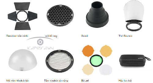 Godox AK-R1 bộ phụ kiện tản sáng cho đèn flash cóc chụp ảnh chuyên nghiệp
