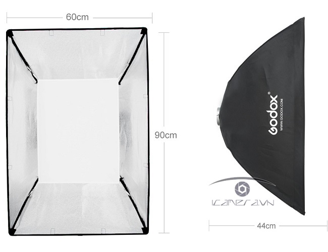 Softbox Godox kèm lưới tổ ong 60x90cm