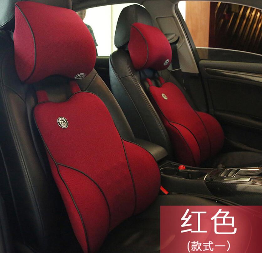 Bộ gối tựa đầu và lưng ô tô xe hơi cao su non cao cấp SPW-02