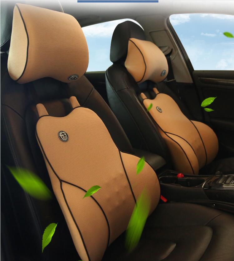 Bộ gối tựa đầu và lưng ô tô xe hơi cao su non cao cấp SPW-02