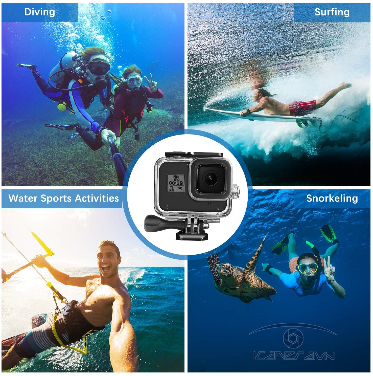 Vỏ chống nước Gopro Hero 8 Black