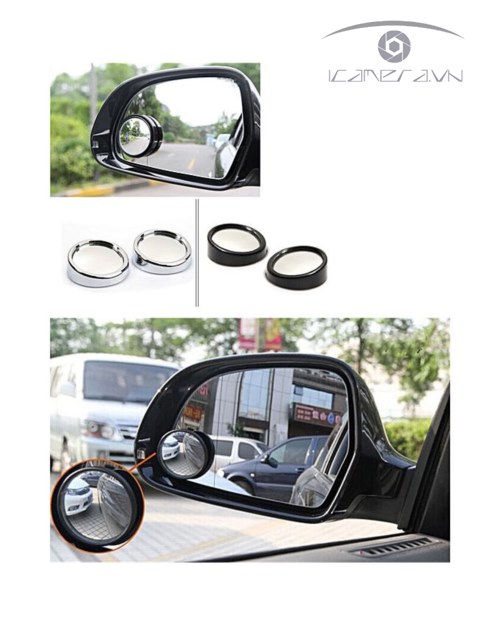 Bộ 2 gương phụ gắn gương chiếu hậu 3R-011 cho xe hơi, oto phụ kiện giá rẻ