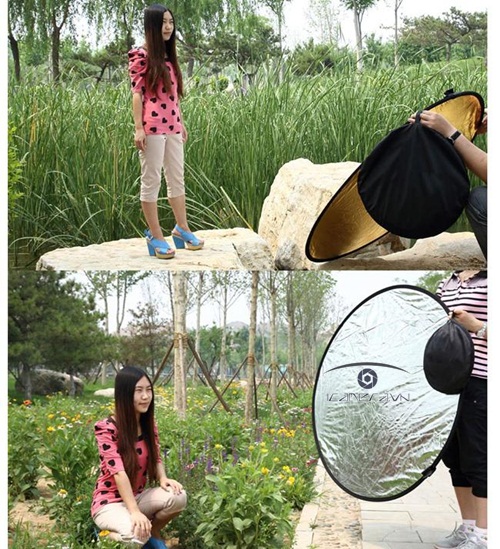 Hắt sáng 7 trong 1 đường kính 110cm reflector giá rẻ set up quay chụp
