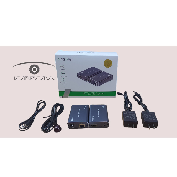 Bộ Kéo Dài HDMI qua Cáp Mạng LAN 120m VegGieg V-HD120