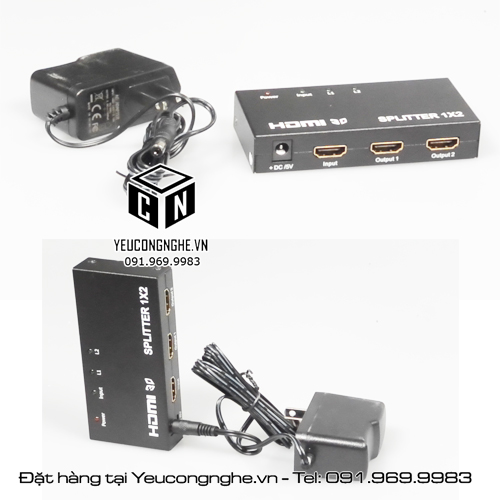 Bộ chia HDMI 1 ra 2 Splitter sử dụng cho cổng tivi giá rẻ nhất