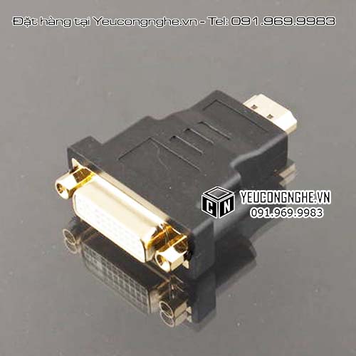 Giắc chuyển tín hiệu từ tivi HDMI Male ra đầu cổng DVI female adaptor