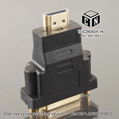 Giắc chuyển tín hiệu từ tivi HDMI Male ra đầu cổng DVI female adaptor