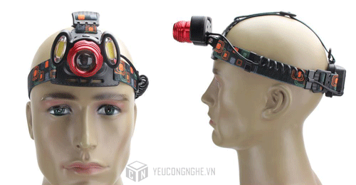 Đèn led đội đầu 3 đèn siêu sáng Headlight T6x2XPE
