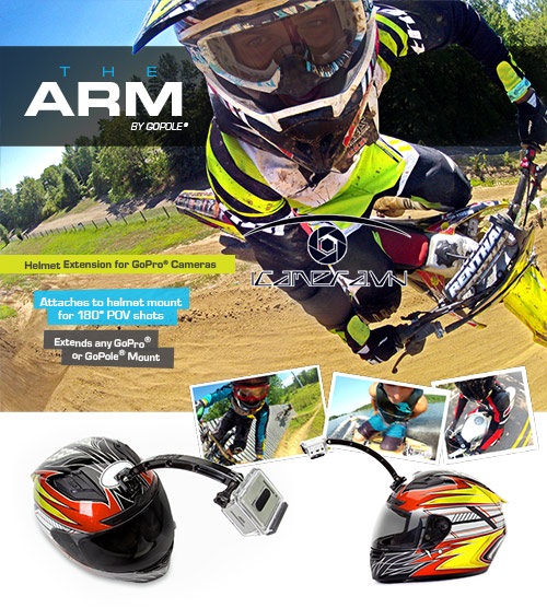 Helmet Arm thanh gắn Gopro lên mũ bảo hiểm cho Hero 5 6 Session